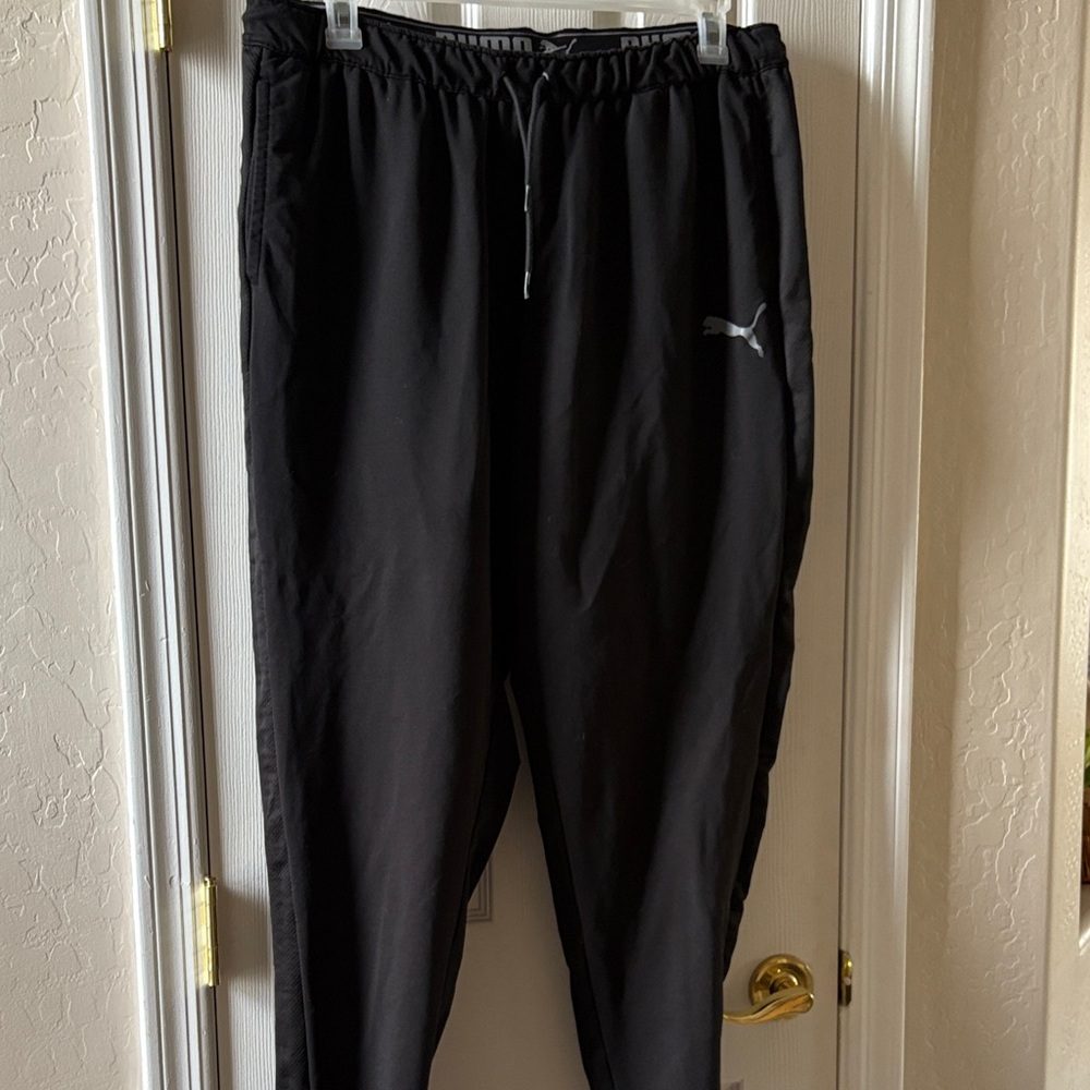 Puma Men's Black Joggers with Logo